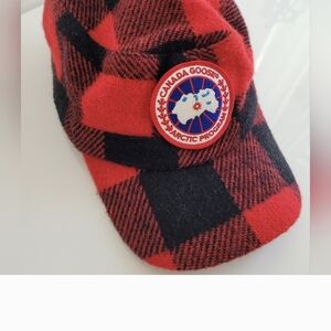 Canada Goose Plaid Red and Black Hat O/S